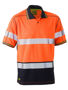 Picture of Bisley Taped Two Tone Hi Vis Polyester Mesh Short Sleeve Polo Shirt BK1219T