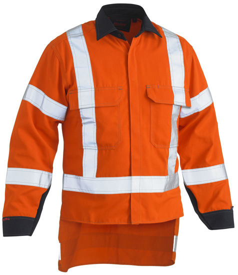 Picture of Bisley Tencate Tecasafe Plus Ttmc-W X Taped Hi Vis Fr Vented Long Sleeve Shirt BS8349XT