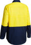 Picture of Bisley Two Tone Hi Vis Cool Lightweight Drill Shirt - Long Sleeve BS6895