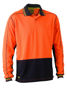 Picture of Bisley Two Tone Hi Vis Polyester Mesh Long Sleeve Polo Shirt BK6219