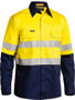 Picture of Bisley 3M Taped 2 Tone Hi Vis Men'S Industrial Cool Vent Shirt BS6448T