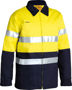 Picture of Bisley 2 Tone Hi Vis Drill Jacket 3M Reflective Tape BK6710T