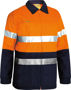 Picture of Bisley 2 Tone Hi Vis Drill Jacket 3M Reflective Tape BK6710T