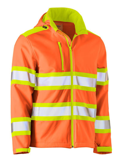 Picture of Bisley Taped Double Hi Vis Softshell Jacket BJ6222T