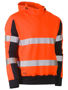 Picture of Bisley Taped Hi Vis Stretchy Fleece Hoodie BK6815T