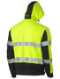 Picture of Bisley Taped Hi Vis Stretchy Fleece Hoodie BK6815T