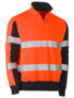 Picture of Bisley Taped Hi Vis Stretchy Fleece Zip Pullover BK6817T