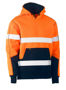 Picture of Bisley Taped Hi Vis Two Tone Fleece Pullover Hoodie BK6619T