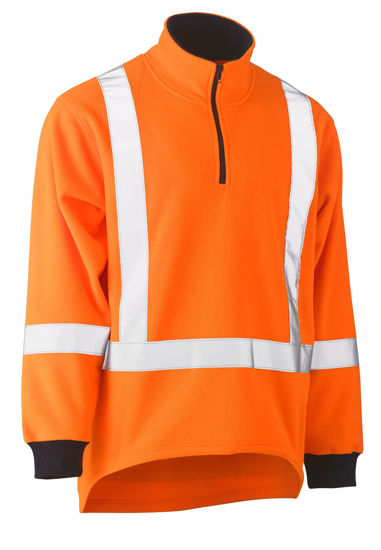 Picture of Bisley Ttmc-W X Taped Hi Vis Fleece Pullover BK6249XT