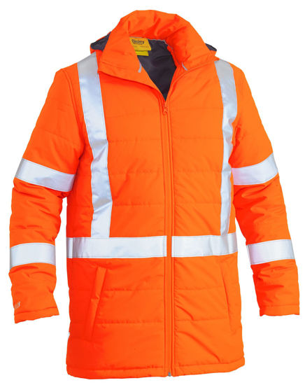 Picture of Bisley Ttmc-W X Taped Hi Vis Puffer Jacket BJ6379XT