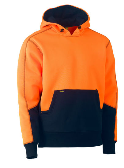 Picture of Bisley Hi Vis Two Tone Fleece Pullover Hoodie BK6619