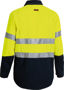 Picture of Bisley Tencate Tecasafe Plus Taped 2 Tone Hi Vis Fr Light Weight Vented Long Sleeve Shirt BS8098T