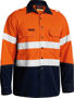 Picture of Bisley Tencate Tecasafe Plus Taped 2 Tone Hi Vis Fr Vented Long Sleeve Shirt BS8082T