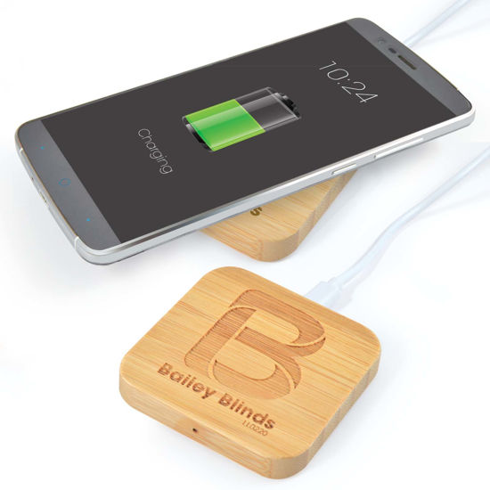 Picture of Arc Bamboo Square Wireless Charger LL0224
