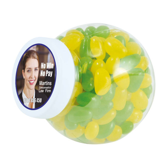 Picture of Corporate Colour Mini Jelly Beans in Container LL3149