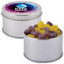 Picture of Corporate Colour Mini Jelly Beans in Silver Round Tin LL3403