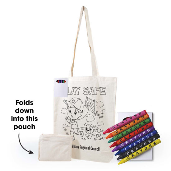Picture of Get Crafty Folding Calico Bag and Crayons LL531