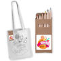 Picture of Colouring Long Handle Cotton Bag & Pencils LL5524