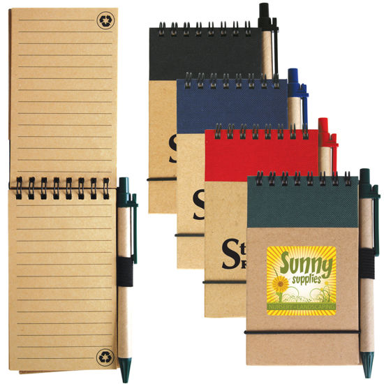 Picture of Tradie Cardboard Notebook with Pen LL8334
