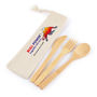 Picture of Miso Bamboo Cutlery Set in Calico Pouch LL8794