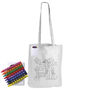 Picture of Colouring Long Handle Cotton Bag & Crayons LL5521
