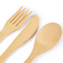 Picture of Miso Bamboo Cutlery Set in Calico Pouch LL8794